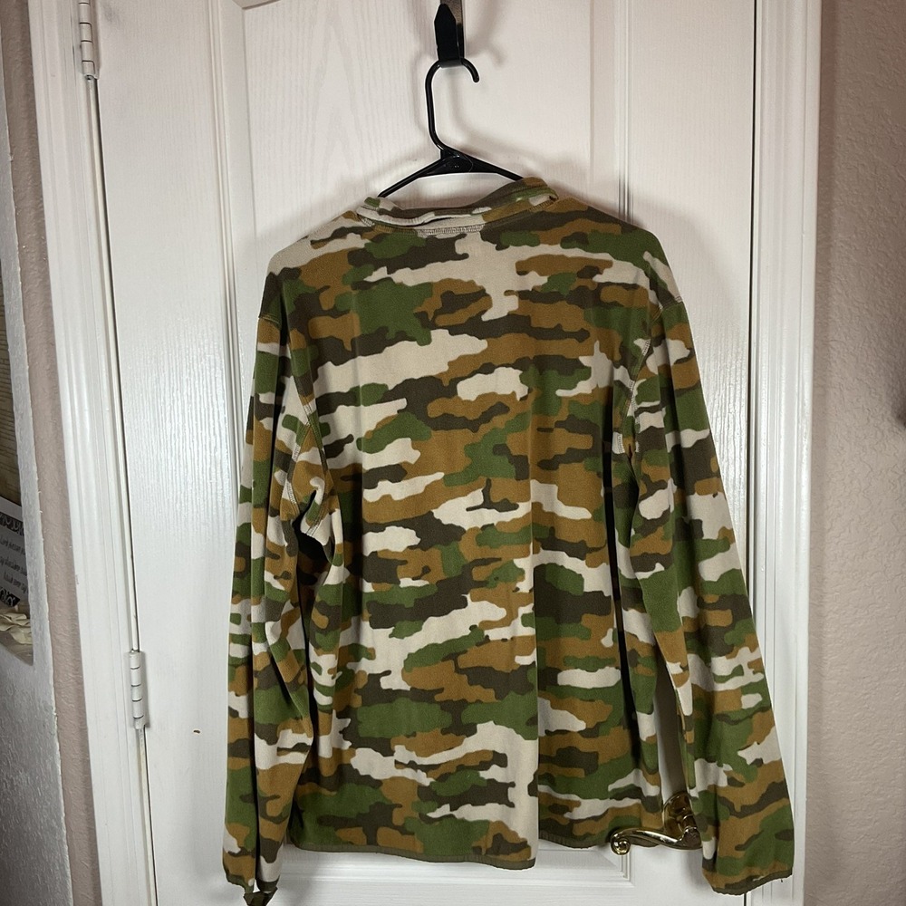 Duluth Trading Men's Large 1/2 Zip Pullover Hoodie Camo‎ Chest Pocket EUC - Picture 2 of 4